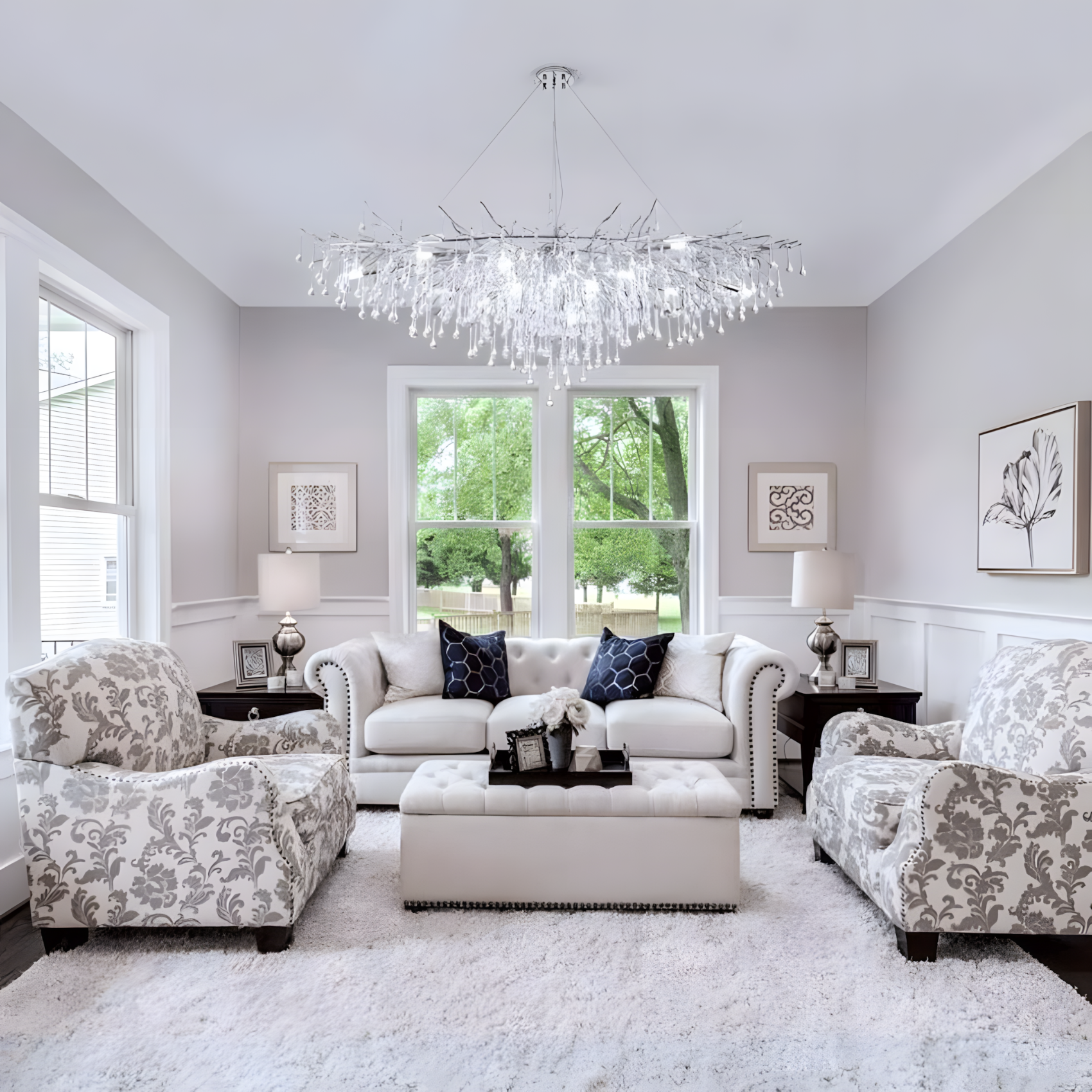 Cascade Chandelier — grand interior setting