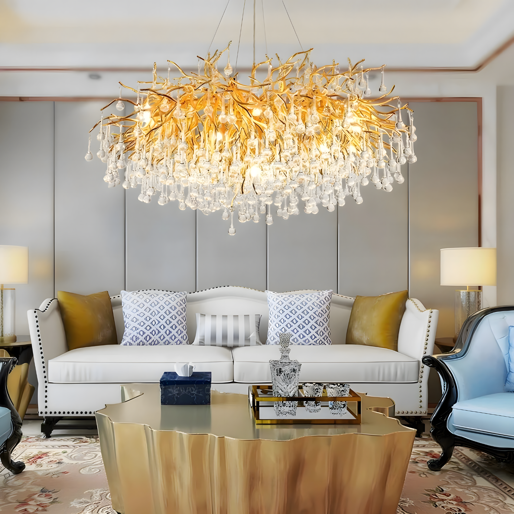 Cascade Chandelier — architectural detail