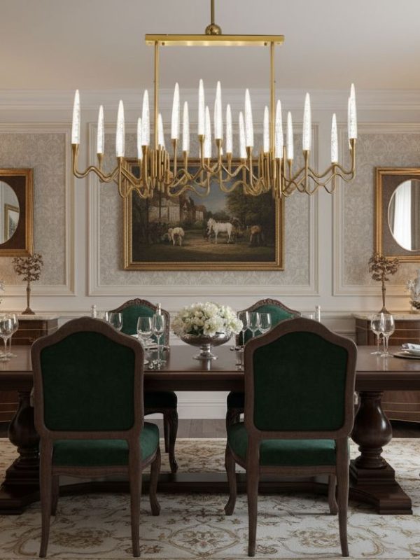 Ferro Italian Candle LED Crystal Chandelier