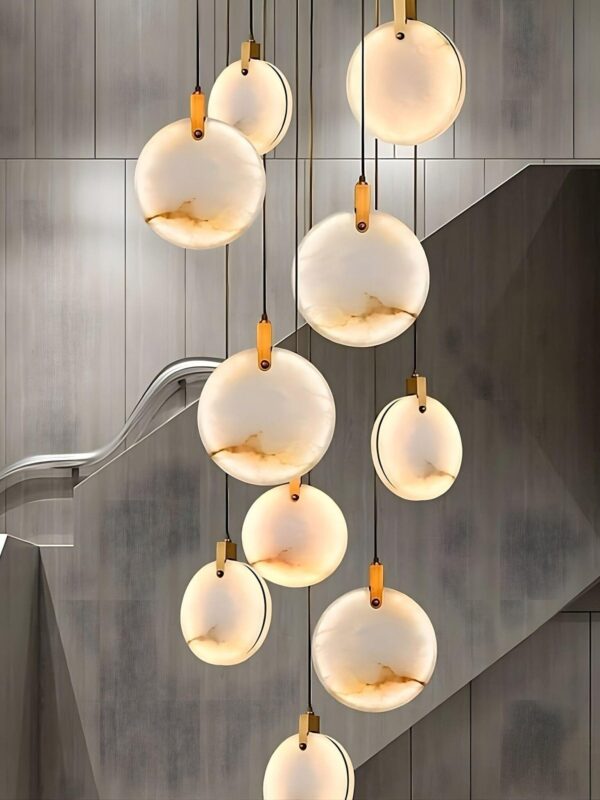 Lunara Natural Marble Pendant Chandelier