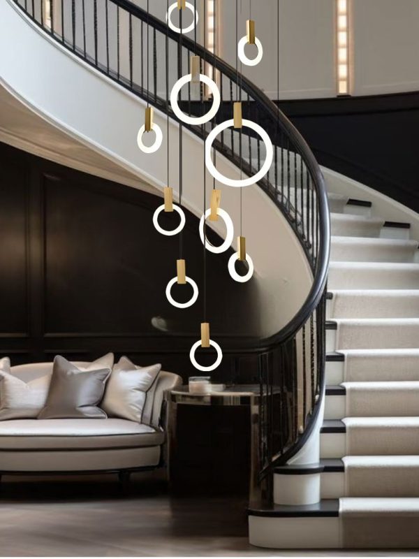 Nimbus Willow Wood Ring LED Chandelier