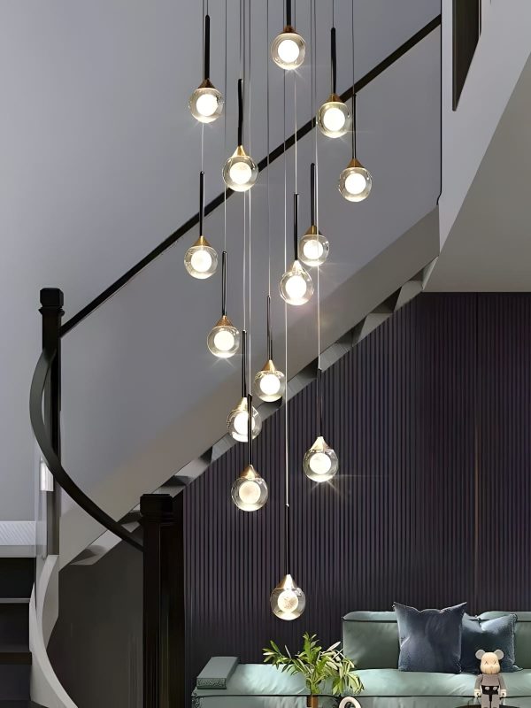 Riviera Nordic Staircase Crystal Chandelier