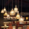 DECANTER retro cut glass bottle pendant light room setting