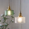 VERDE Nordic green glass pendant light