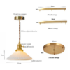 Ribbed White Ceramic Pendant Light