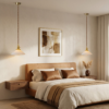 Ribbed White Ceramic Pendant Light