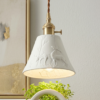 Textured White Ceramic Pendant Light