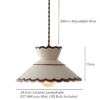 Scalloped Ruffle Ceramic Pendant Light | Vintage Cream