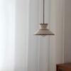 Scalloped Ruffle Ceramic Pendant Light | Vintage Cream