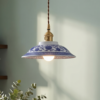 Blue Floral Porcelain Ceramic Light Pendant