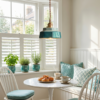 Vintage Teal Ceramic Ceiling Light