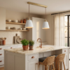 Aria Ribbed White Ceramic Pendant Light