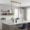 Barrel Ribbed porcelain pendant light