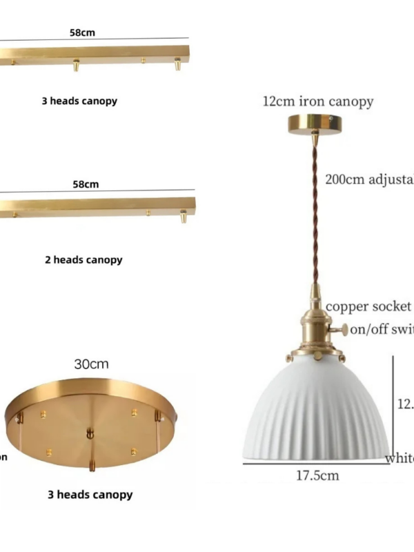 Cove White Ceramic Pendant Light