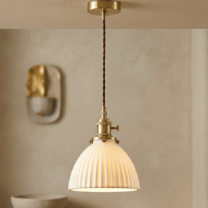 Cove White Ceramic Pendant Light