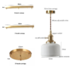 Fluted Dome Porcelain Pendant Light