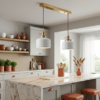 Fluted Dome Porcelain Pendant Light