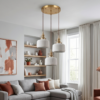 Fluted Dome Porcelain Pendant Light