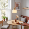 Fluted Dome Porcelain Pendant Light