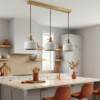 Fluted Dome Porcelain Pendant Light