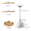 Horizon Banded White Ceramic Pendant Light