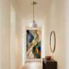 Horizon Banded White Ceramic Pendant Light