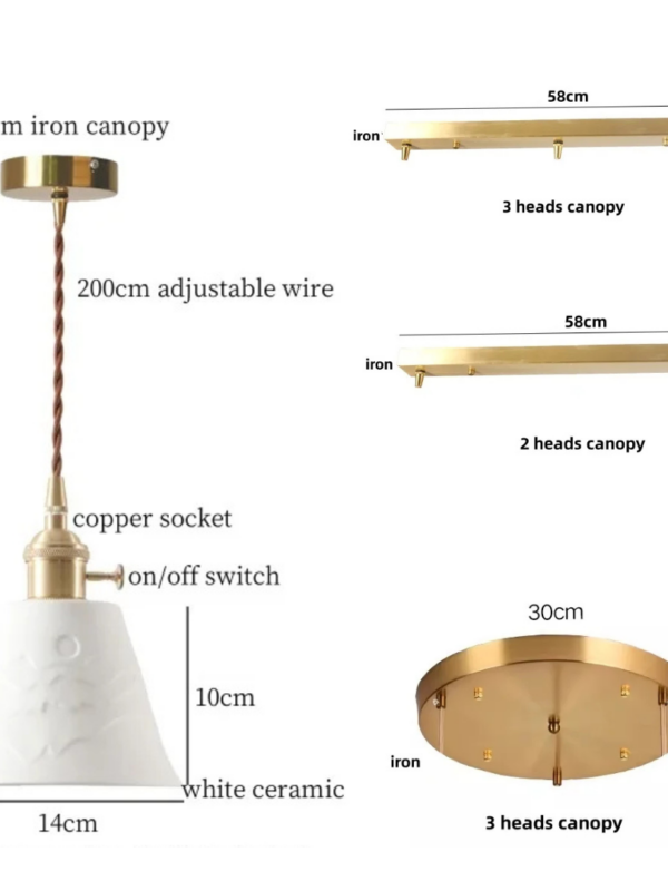 Lumi White Ceramic Pendant Light