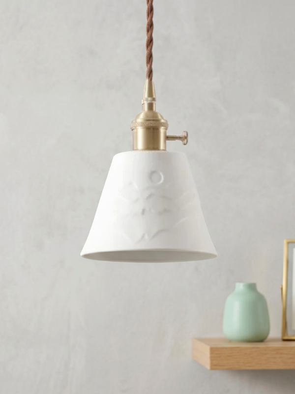 Lumi White Ceramic Pendant Light