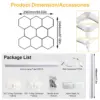 HEXGRID 8-Light Wide Grid honeycomb LED garage ceiling light