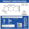 HEXGRID 3-Light Cluster honeycomb LED garage ceiling light