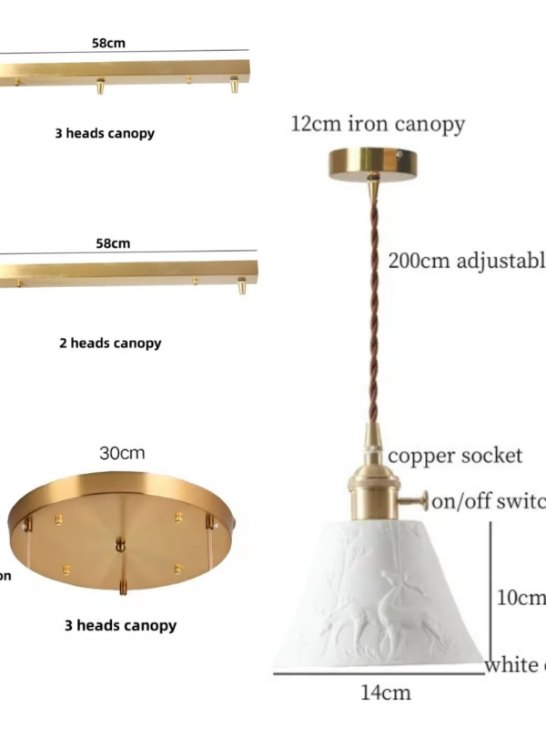 Textured White Ceramic Pendant Light