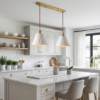 Textured White Ceramic Pendant Light