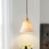 Textured White Ceramic Pendant Light