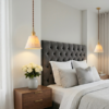 Textured White Ceramic Pendant Light