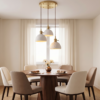 Vault Ribbed White Porcelain  light pendant