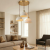 Vault Ribbed White Porcelain  light pendant
