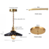 Vintage Pleated Ceramic Pendant Light