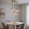 Vintage Pleated Ceramic Pendant Light