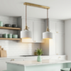 Weave Chevron White Ceramic Pendant Light