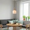 Weave Chevron White Ceramic Pendant Light