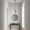 Weave Chevron White Ceramic Pendant Light