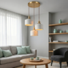 Weave Chevron White Ceramic Pendant Light