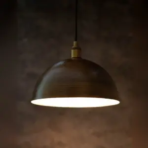 Antique Brass Dome Ceiling Light