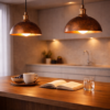 Antique Copper Light Fixture | Pack of Two Pendant Lights