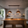 Antique Copper Light Fixture | Pack of Two Pendant Lights