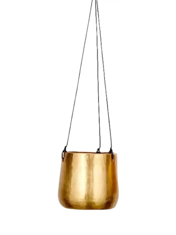 Handcrafted Brass Hanging Planter