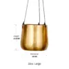 Handcrafted Brass Hanging Planter