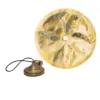 Flat Disc Pendant Light Antique Brass