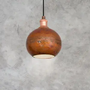 Globe Copper Lamp Pendant