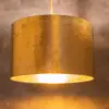 Hammered Brass Cylinder Pendant Light